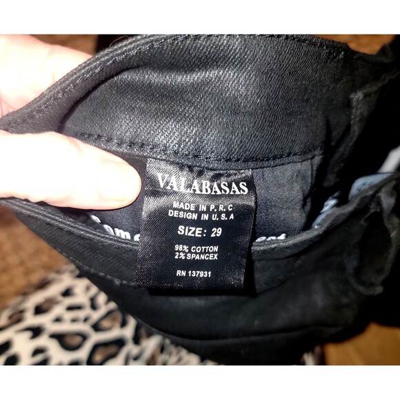 Valabasas Onyx Black Stacked Flare Waxed Jeans Men's Size 29 - Picture 3 of 16